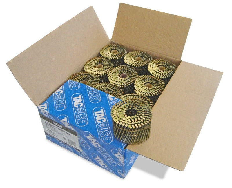 Tacwise 0430 Type 2.7/75mm Bright Flat Top Coil Nails