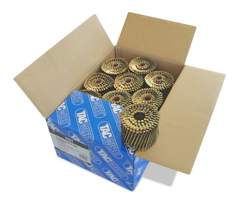Tacwise 1021 Type 3.1/90mm Bright Flat Top Coil Nails