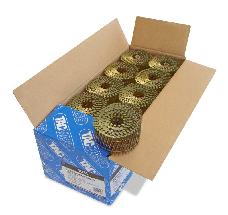 Tacwise 1074 2.5/64mm Bright Flat Top Coil Nails