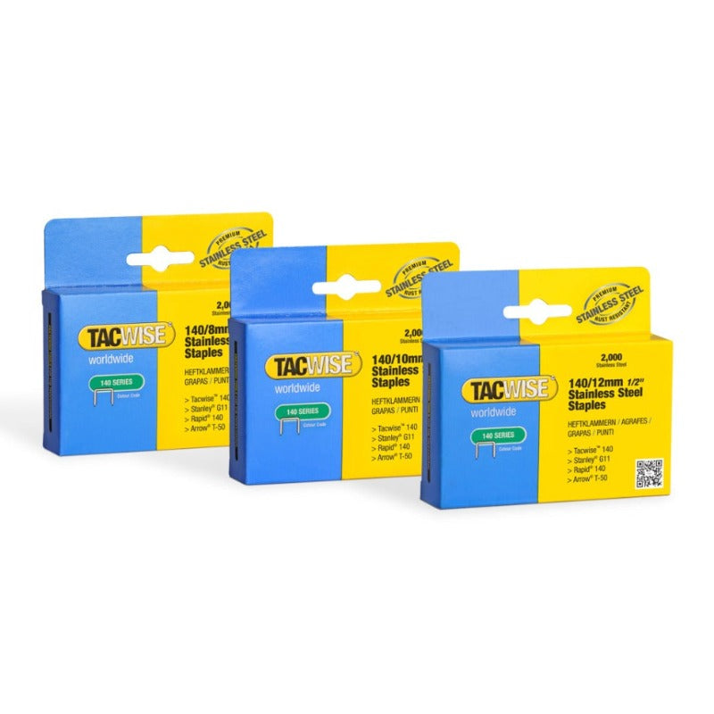 Tackwise 1308 Bundle of Type 140/ 8-12 mm Stainless Steel Staples