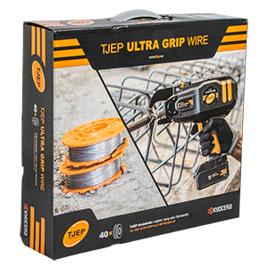 TJEP Ultra Grip wire tying tool kit box with coil and tool graphics