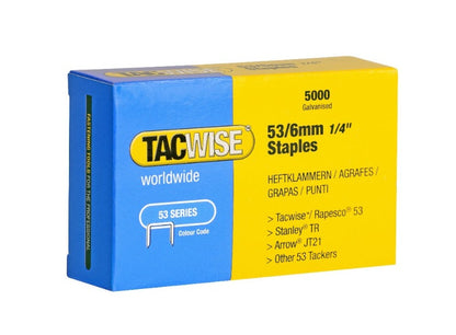 Tacwise 0331 Type 53/6mm Heavy Duty Galvanised Staples