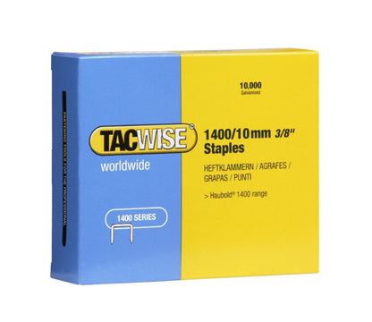 Tacwise collated staples box, 1400/10mm 3/8 in, 10,000 staples