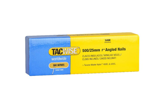 Tacwise 0824 Type 18G/25mm Galvanised Angled Brad Nails