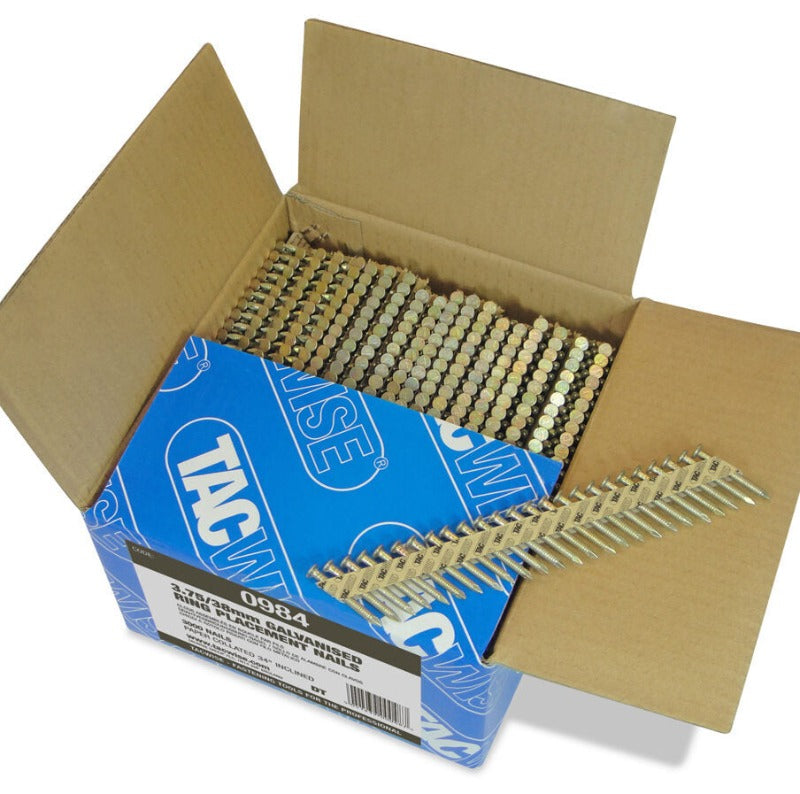 Tacwise 0984 Type 3.75/38mm Extra Galvanised Framing Nails – Collated ...