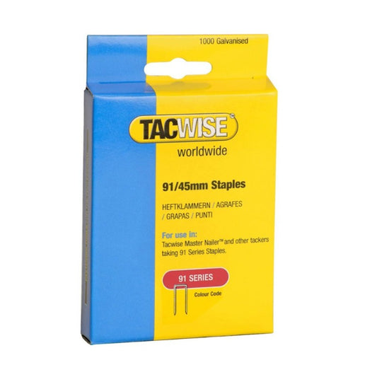 Tacwise 1174 Type 91/45mm Heavy Duty Galvanised Narrow Crown Staples