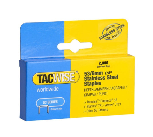 Tacwise 1268 Type 53 6mm Stainless Steel Staples