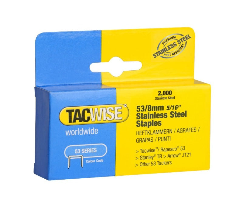 Tacwise 1269 Type 53 8mm Stainless Steel Staples