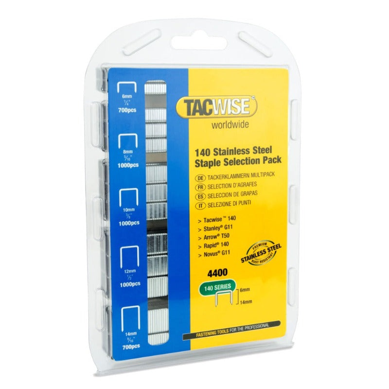 Tacwise 1341 Type 140/6-14mm Stainless Steel Staple Selection Pack