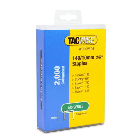 Tacwise 1418 Type 140/10mm Galvanised Staples in Plastic Hanging Pack