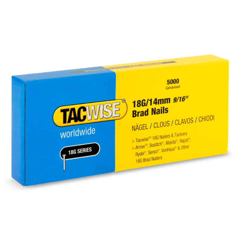 Tacwise 1724 Type 18G/14mm Galvanised Brad Nails