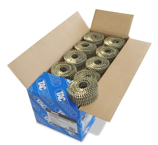 Tacwise 0495 Coil Nails 2.1x50mm FLAT Galv Ring