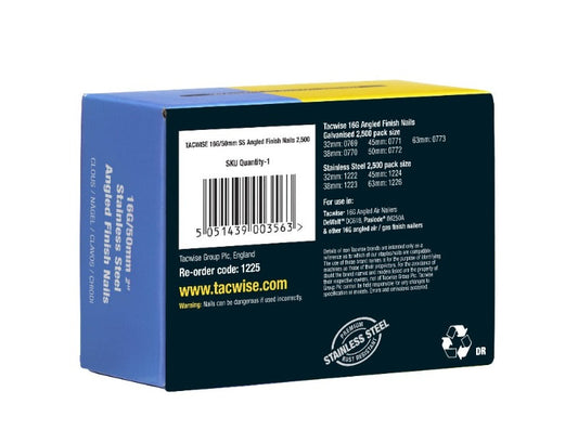 Tacwise 1098 Stainless Steel Angled Brads 16/50